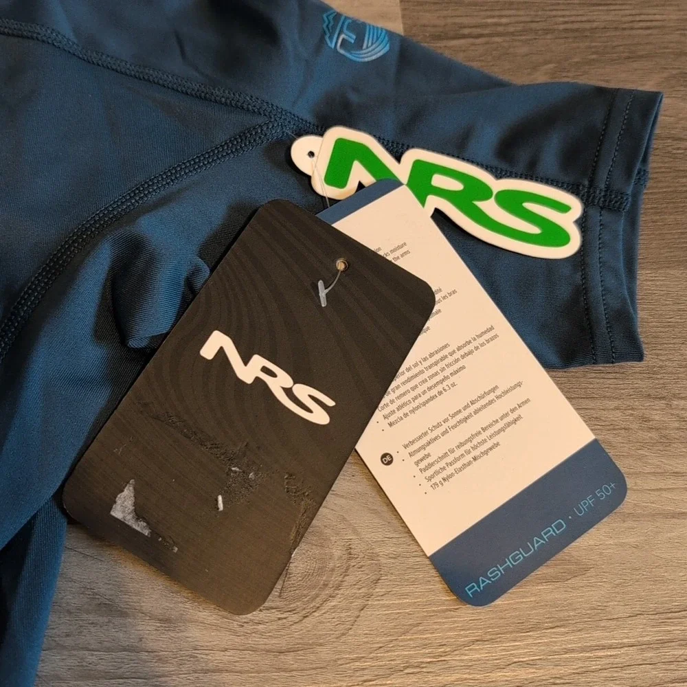 NRS‎ Women's H2Core Rashguard Short Sleeve Shirt XS Poseidon Dark Blue NEW
